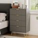 Merkloos Kast met 4 Laden, Modern Boho Design, Hout met Gouden Poten