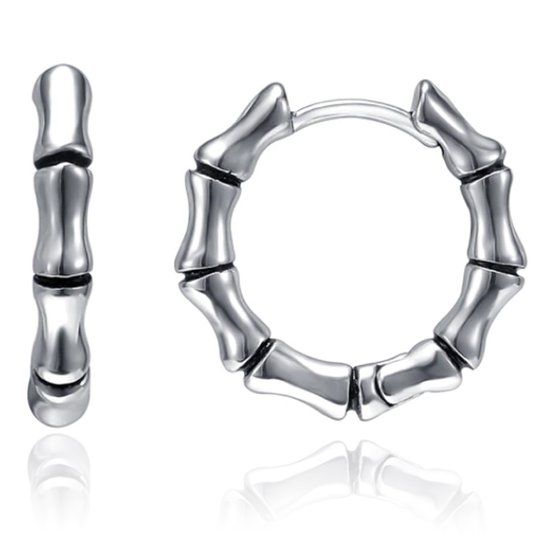 LGT JWLS Lookinggoodtoday Stalen oorringen mannen zilverkleurig Keltisch Ghotic