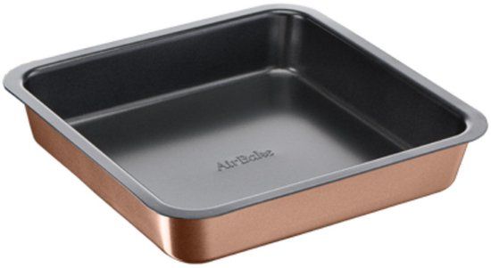 Tefal Cakevorm 23x23cm Vierkant Staal Bruin