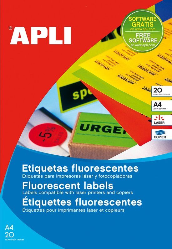 Apli Etiketten / Labels rond 60mm - Groen