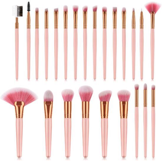 Evvie.nl Evvie 24-delige make-up kwastenset - Roze/goud