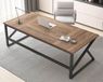 Bureau 70 inch bois/métal pour 2 personnes style rustique extra long
