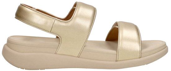 Fitflop F-Mode Go Adjustable Flatform Sandals - Gold - Size 39