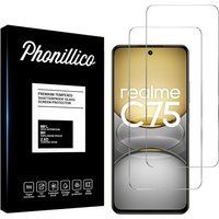 Phonillico® Gehard glas voor Realme C75 [Pack 2]
