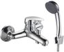 Unyqoos® Robinet de douche réglable avec finition chromée et support mural pour salle de bain