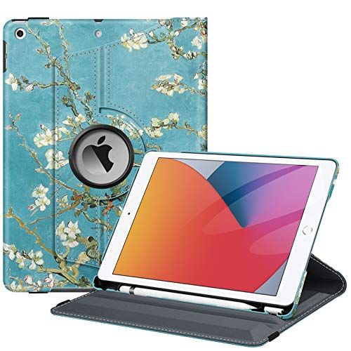 Fintie iPad 10.2 inch 9. Generatie / 8. Gen / 7. Gen (Modell 2021/2020/2019) / - / - / Amandelbloesems