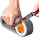 Slijper 6-in-1 met keramiek en wolfraamcarbide – handmatige slijper voor alle messen/schaar/broodmessen – 6-traps hoekverstelling – precisieslijper met antislip ABS-behuizing