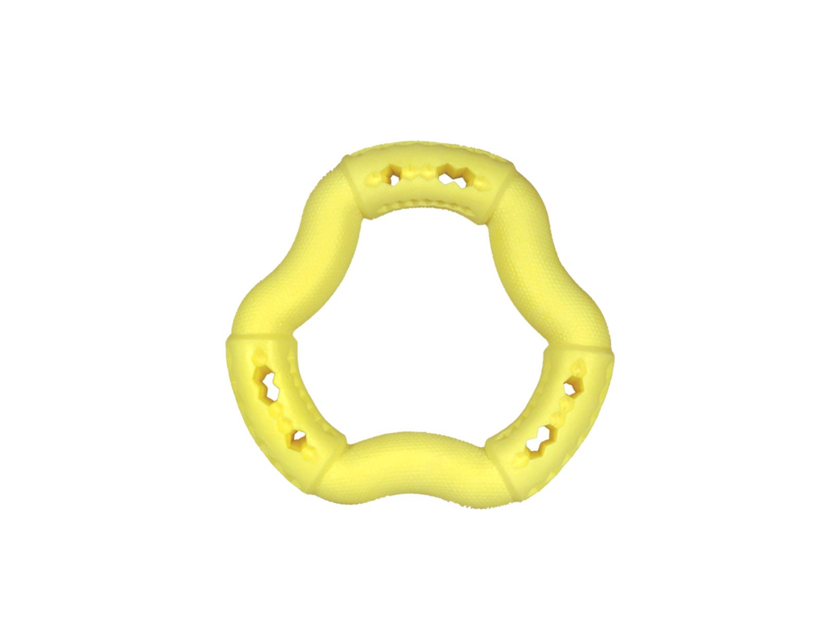 Vadigran Speelgoed Hond Tpr Ring Yellow Vanilla 12cm