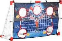 HOMCOM Voetbaltrainingsnet - Kunststof - 116x48x76cm - Wit