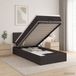 vidaXL Ottoman bed met matras, donkerbruin, 90 x 190 cm, stof
