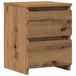 vidaXL Nachtkastje 30x30x40 cm bewerkt hout artisanaal eikenkleurig