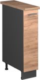 Vicco Apotheekkast Fame-Line, Goudkleurig Eiken/Antraciet, 20 cm, WB Eik