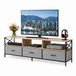 Relaxdays Meuble TV - 150 cm - greige-noir