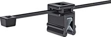HellermannTyton 150-76090 T30REC4A-PA66HS/PA66HIRHS-BK Serre-câble 148 mm 3.60 mm Noir Avec cheville 500 pièce(s)