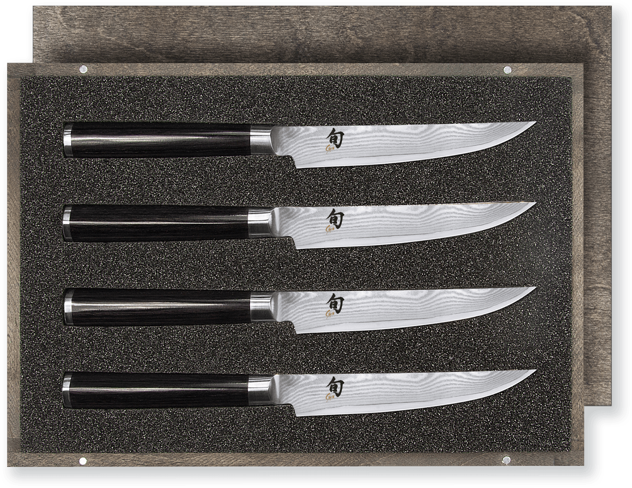 Kai DMS-400 - Sets keukenbestek & -messen - Zwart - 4 stuks