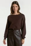 Aaiko Saren sweater DARK MOCHA