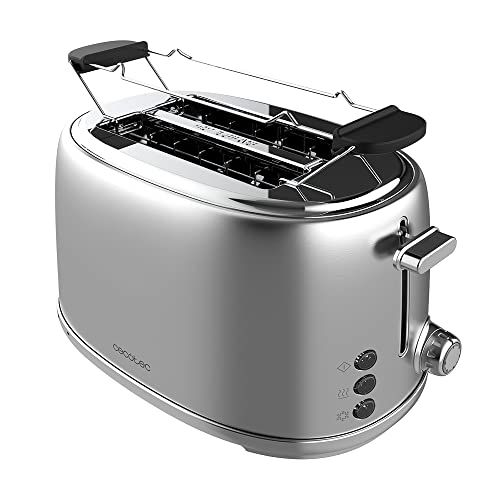 Cecotec Toast&Taste 1000 Retro Double Inox Verticale broodrooster, 2 sneden
