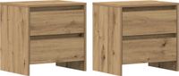 vidaXL Nachtkastje - Set van 2 - Artisan Eiken - 45 x 34 x 44,5 cm