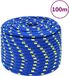 vidaXL Boottouw 14 mm 100 m polypropeen blauw