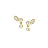 Fossil Dames oorbellen van messing met post/stud sluiting