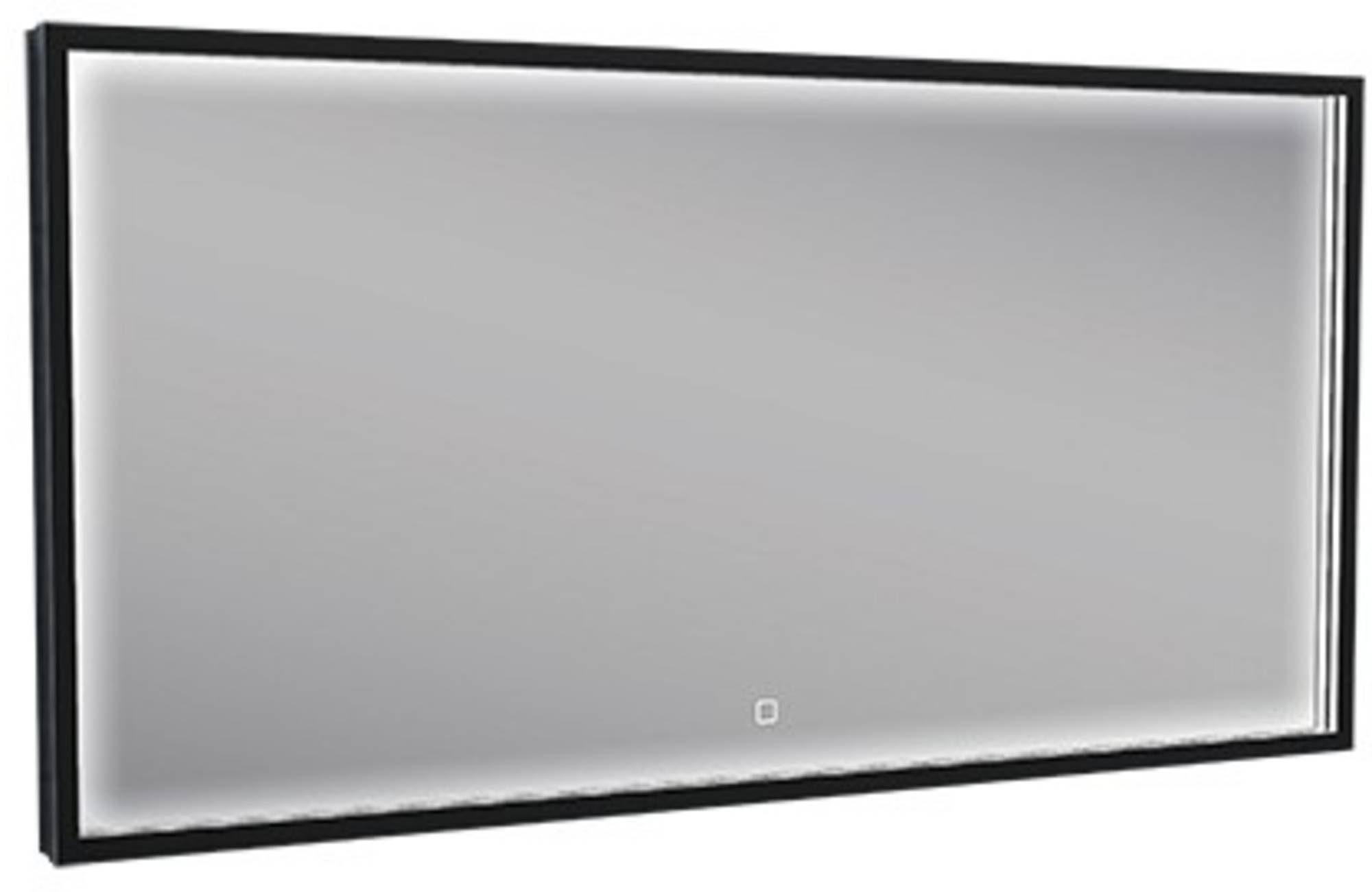 Saqu Spiegel 120x4,6x60 cm met LED verlichting en Verwarming Mat Zwart
