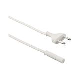 ELEKTRA aansluitkabel voor mini-stekkersysteem met Euro-platte koppeling 230 V, 3000 mm, kunststof, wit