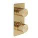Hudson Reed Lune Mitigeur de douche thermostatique encastré avec inverseur - Or satiné – 2 fonctions