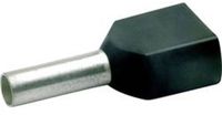Klauke 8728 Dubbele adereindhulzen 1.5 mm² Deels geïsoleerd Zwart 1000 stuk(s)