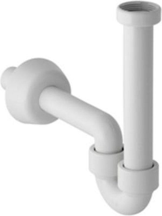 Geberit Uniflex buissifon 5/4 met muurbuis en rozet wit