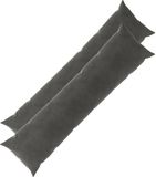 vidaXL Kussensloop 2 pcs heerlen donkergrijs 40 x 145 cm fluweel
