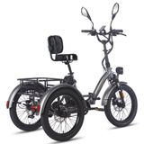 Fat Klapprad E-bike, vélo cargo électrique, 20 pouces, 48V, batterie 23.5Ah, freins à disque hydrauliques, vélo électrique, vélo cargo électrique avec une capacité de charge de 180 kg, tricycle électrique