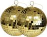 Othmar Decorations discobal kerstballen - 2x - goud - 15 cm - kunststof