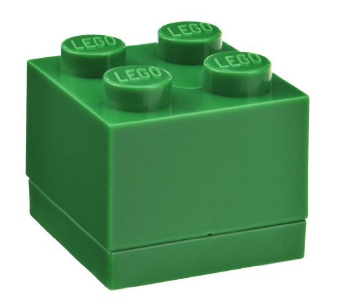 lego Mini Box With 4 Knobs, in Dark Green