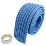 HIMRY KXD7002 Universele zekeringbuffer 8 mm x 80 mm x 2 meter, zachte stootbescherming voor baby's en kinderen, kinderveilig, zachte bescherming tegen botsingen, blauw