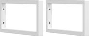 vidaXL Supports pour lavabo 2 pièces rectangulaires acier blanc