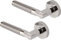 Seriphos Poignée de porte ronde sur rose - Duel chrome poli - DH3685