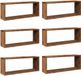 vidaXL - Étagères - cube - 6 pièces - 60x15x23 cm - bois traité - couleur bois vieilli