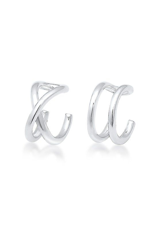 Elli Oorbellen Oorringen earcuff set geo basic minimal 925 Sterling silver