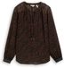 TOM TAILOR Blouse donkerbruin / zwart