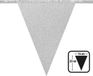 Boland Guirlande de drapeaux pailleté argent