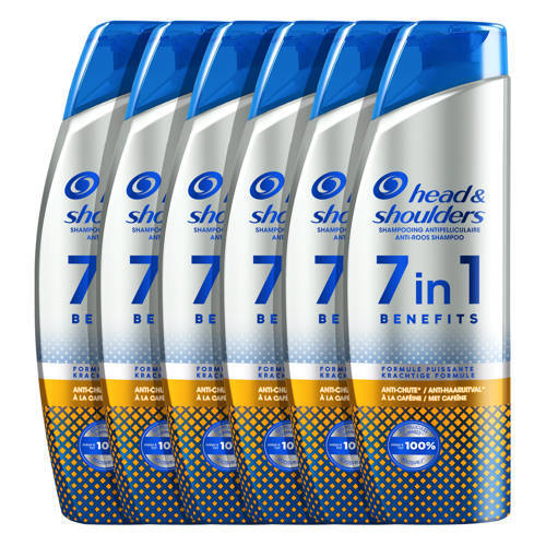 Head & Shoulders Head & Shoulders Anti-Haaruitval anti-roos shampoo 7in1 - 6 x 225 ml - voordeelverpakking