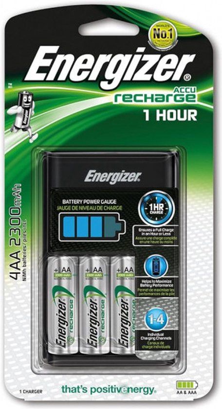 Energizer 1 Hour Charger batterijlader - AA-type - NiMH x 4