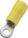 TRU COMPONENTS 738406 Ringkabelschoen Dwarsdoorsnede (max.): 6 mm² Schachtdiameter: 10.5 mm Deels geïsoleerd Geel 50 st