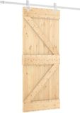 vidaXL Schuifdeur 85 x 210 cm, massief beuken (onbehandeld)