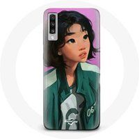 Maniacase Hoesjes voor Samsung Galaxy A70 Inktvis spel Kang Sae Byeok kunst