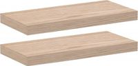 vidaXL Wandschapppen 2 st 50x23,5x4 cm bewerkt hout