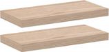 vidaXL Wandschapppen 2 st 50x23,5x4 cm bewerkt hout