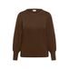Kaffe Curve Kaffe KCLizzy Vrouwentrui Plus Size - roodbruin