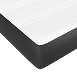 VidaXL Pocketveringmatras, medium, zwart, 140x190x20 cm, kunstleer