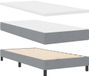 vidaXL Boxspring bed met hoofdeinde Lichtgrijs 100 x 200 cm Stof